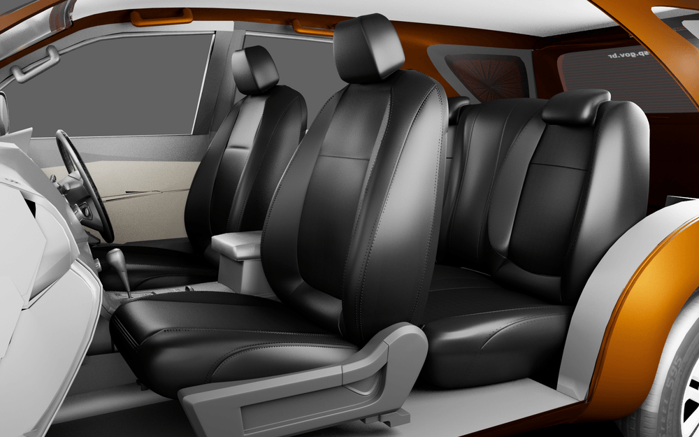 Luxera Comforta Series Car Seat Covers - Black With Black Stitching - Luxera