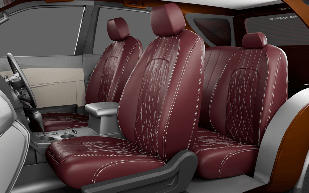 Luxera Prestige Series Car Seat Covers - Full Cherry With Silver - Luxera