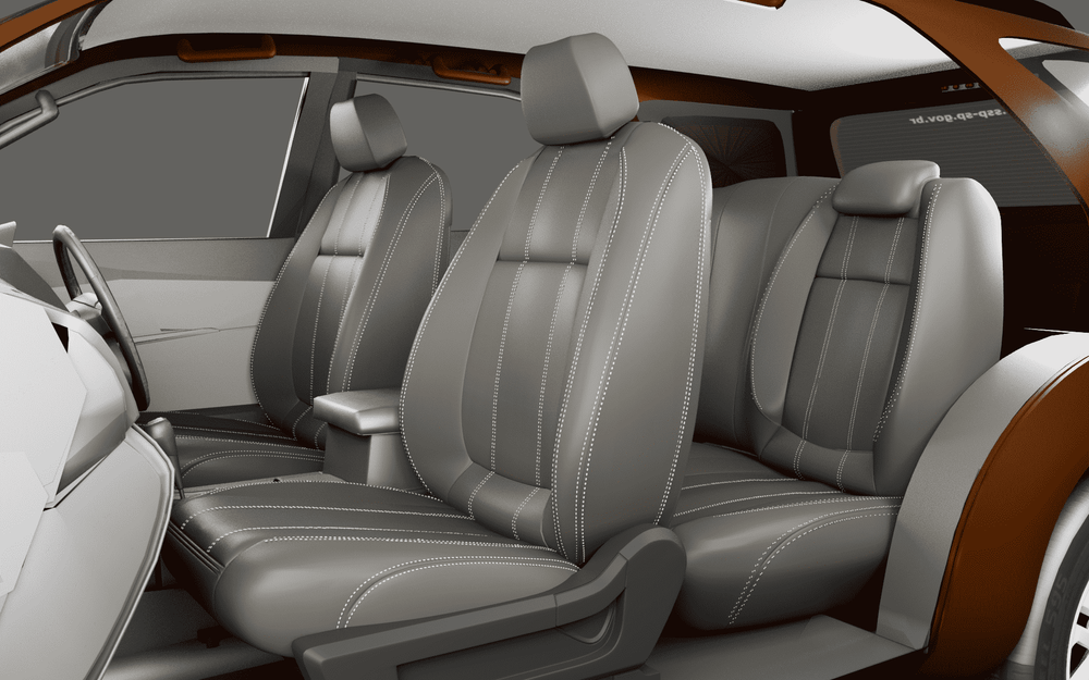 Luxera Velour Series Car Seat Covers - Dark Biege With Silver Stitching - Luxera