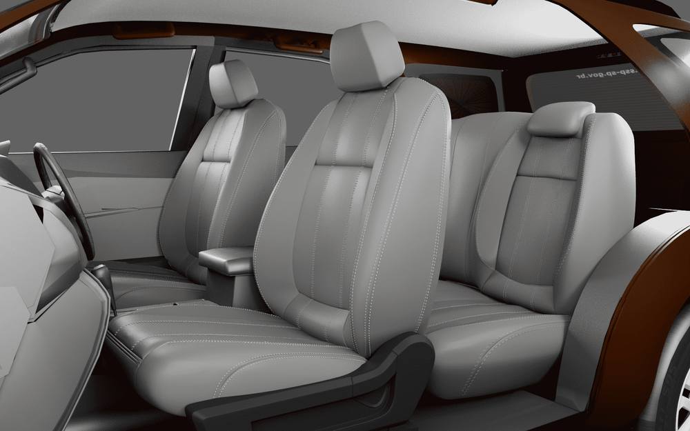 Luxera Velour Series Car Seat Covers - Ice Gray With Silver Stitching - Luxera