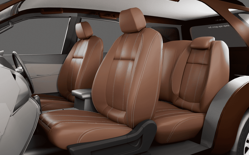 Luxera Velour Series Car Seat Covers - Light Tan with Silver Stitiching - Luxera