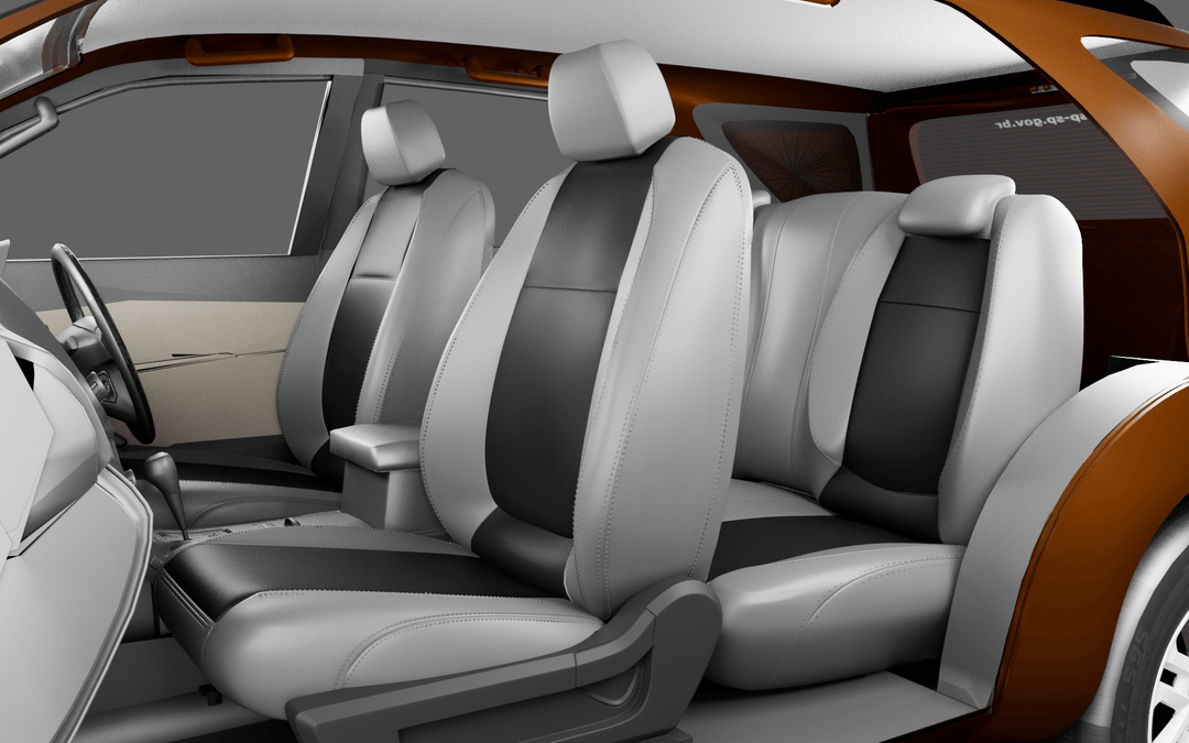 Luxera Comforta Series Car Seat Covers - Black and Ice Gray - Luxera