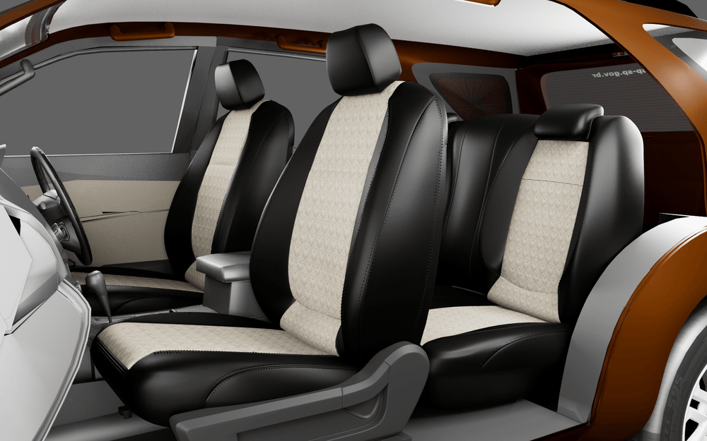 Luxera Regal Series Car Seat Covers - Beige and Black - Luxera