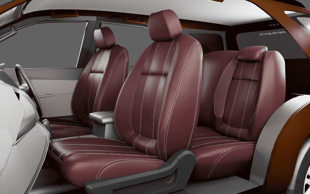 Luxera Velour Series Car Seat Covers - Cherry With Silver Stitching - Luxera