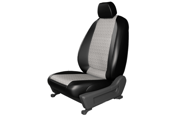 Luxera Regal Series Car Seat Covers - Ice Gray and Black - Luxera