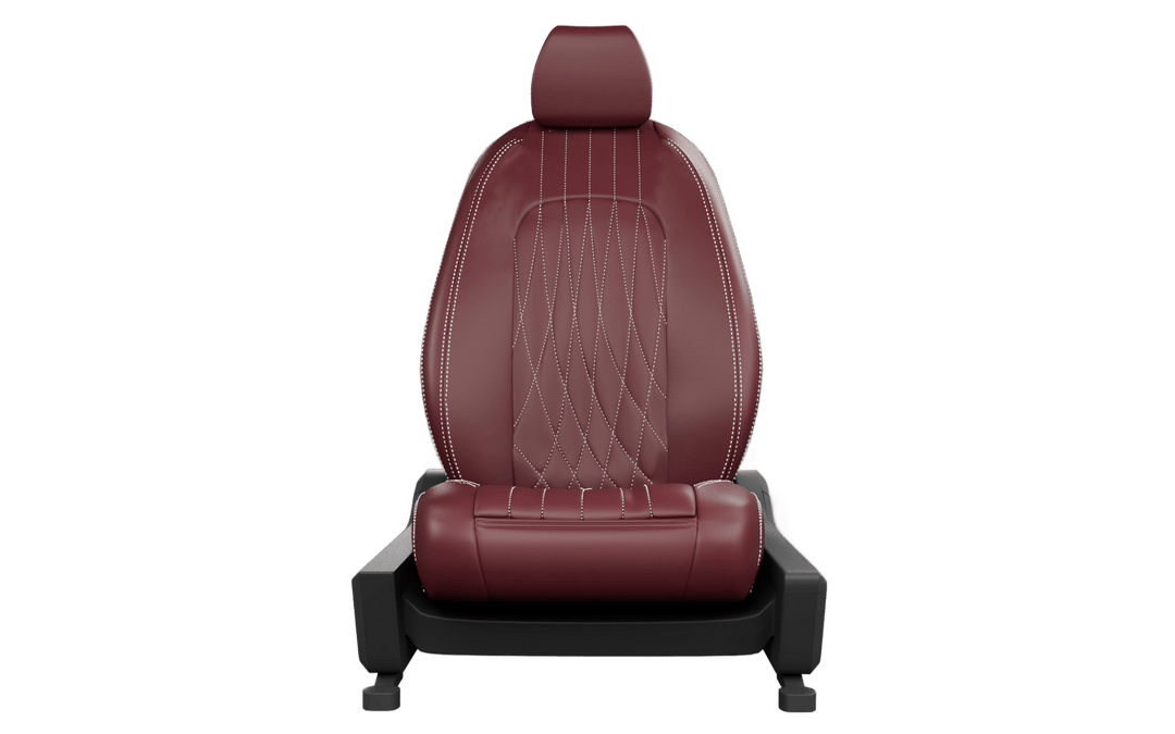 Luxera Prestige Series Car Seat Covers - Full Cherry With Silver - Luxera