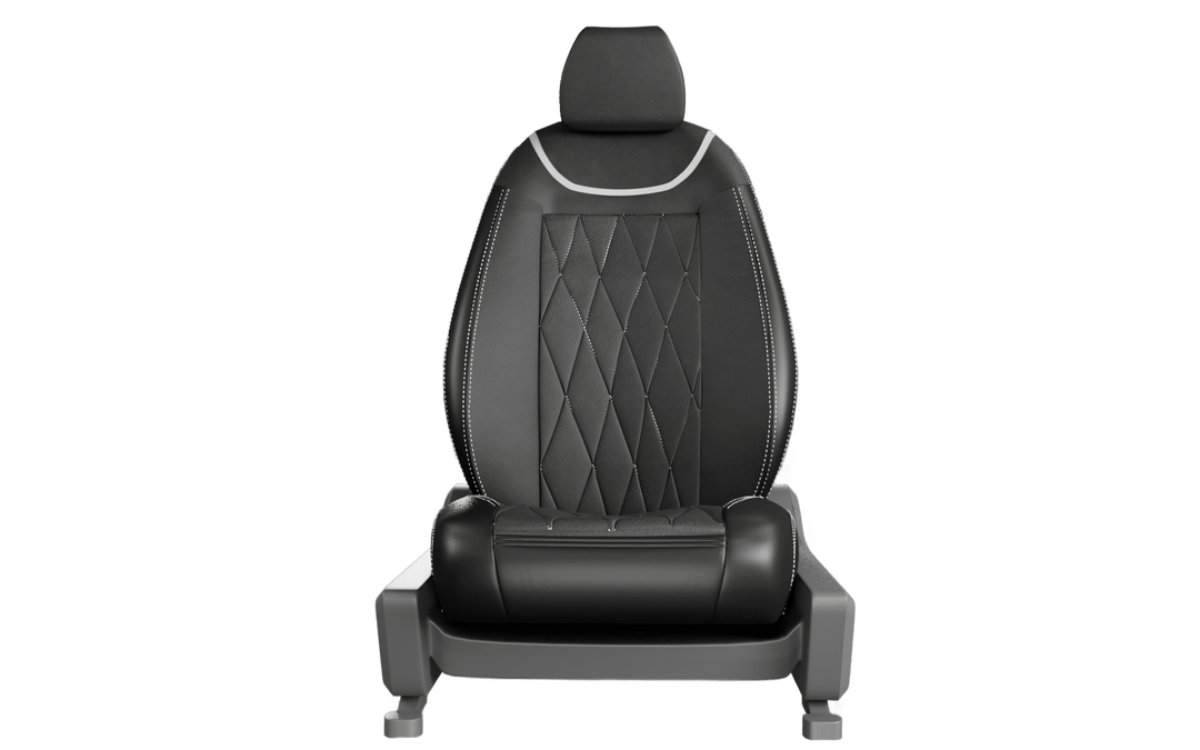 Luxera Imperium Non-Sweat Series Car Seat Covers - Black With Black - Luxera