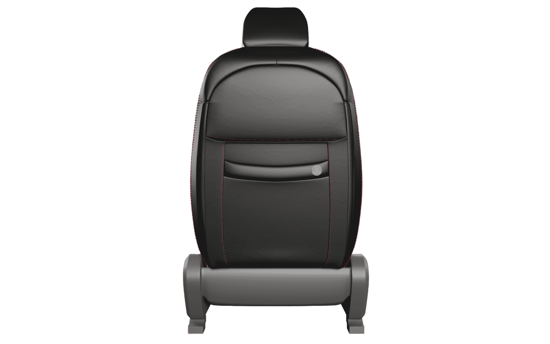 Luxera Imperium Non-Sweat Series Car Seat Covers - Charcoal And Red - Luxera