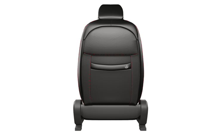 Luxera Prestige Series Car Seat Covers - Black With Red Stritching - Luxera