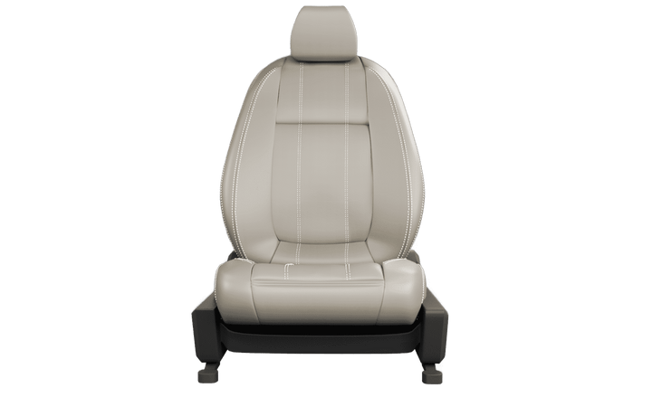 Luxera Velour Series Car Seat Covers - Light Biege With Silver Stitching - Luxera