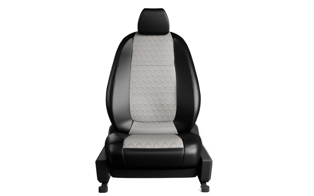 Luxera Regal Series Car Seat Covers - Ice Gray and Black - Luxera