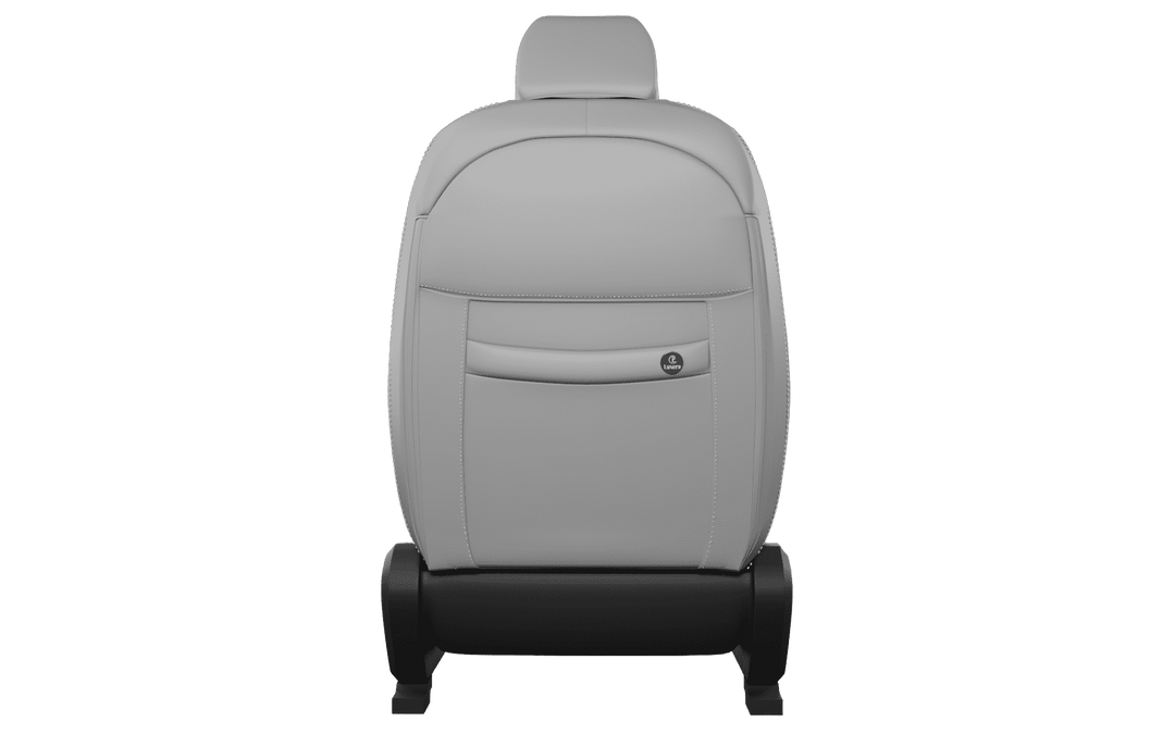 Luxera Velour Series Car Seat Covers - Ice Gray With Silver Stitching - Luxera