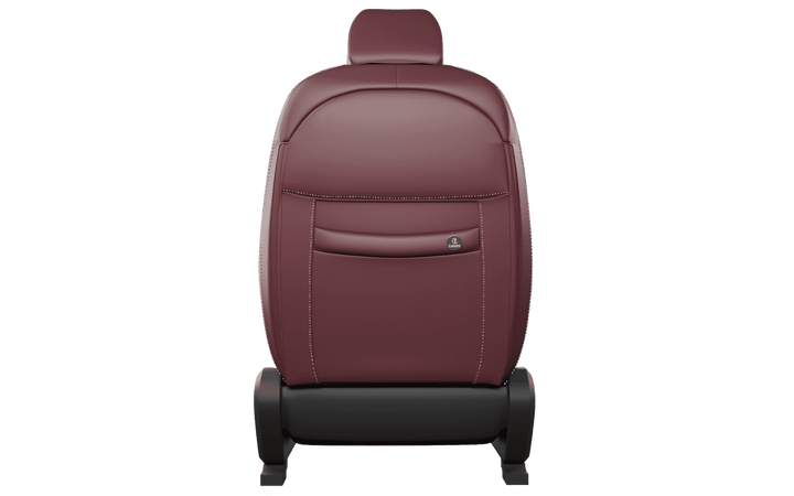 Luxera Velour Series Car Seat Covers - Cherry With Silver Stitching - Luxera