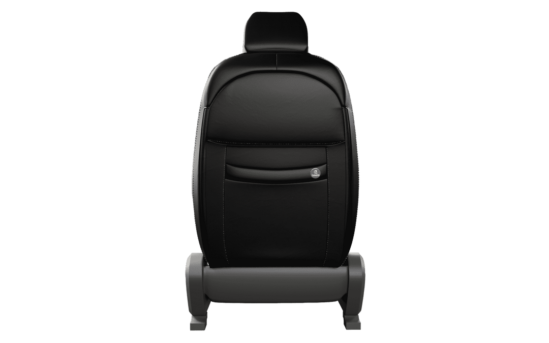 Luxera Prestige Series Car Seat Covers - Black With Silver Stritching - Luxera