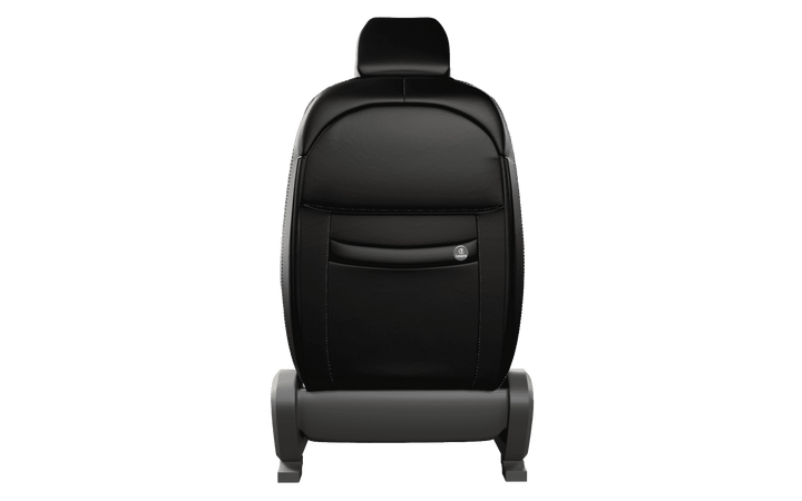 Luxera Prestige Series Car Seat Covers - Black With Silver Stritching - Luxera