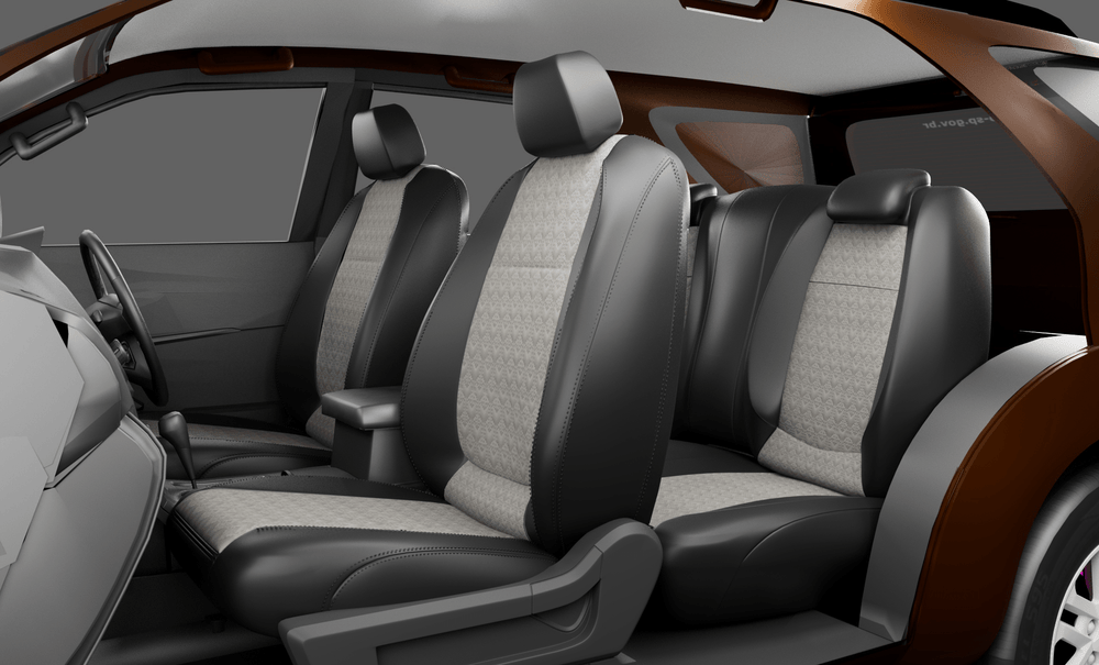 Luxera Regal Series Car Seat Covers - Ice Gray and Black - Luxera